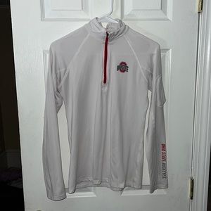 Colosseum Athletics White Ohio State Quarter Zip Pullover Size Small